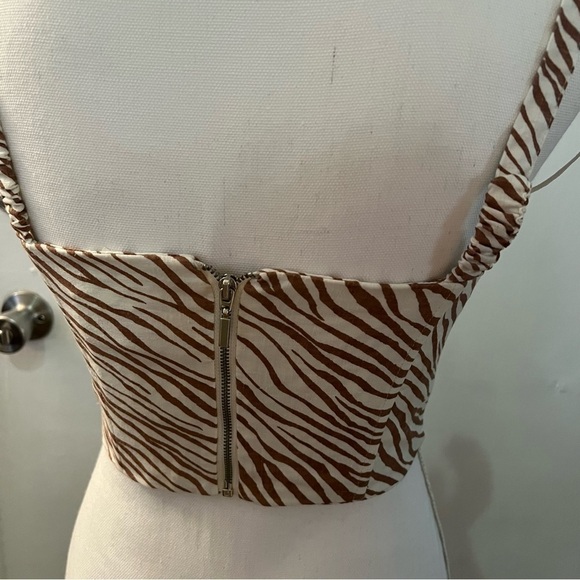 Zara brown leopard corset top (xs) - Picture 9 of 17